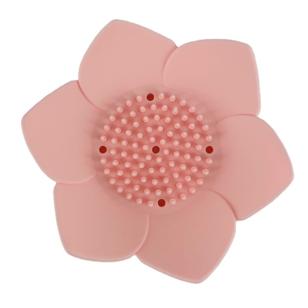 Lotus Flower Draining Soap Dish: lotus-shaped silicone draining soap dish (photo 2)