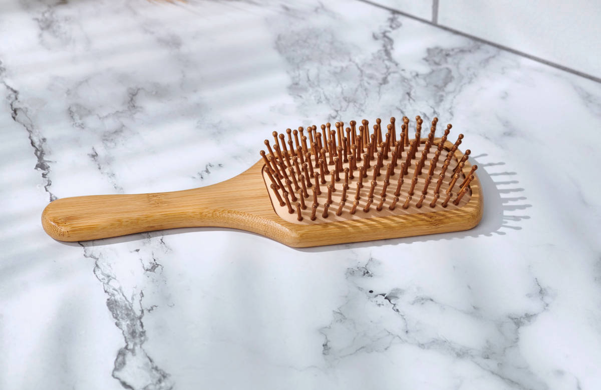Bamboo Hair Brush: plastic-free bamboo hair brush