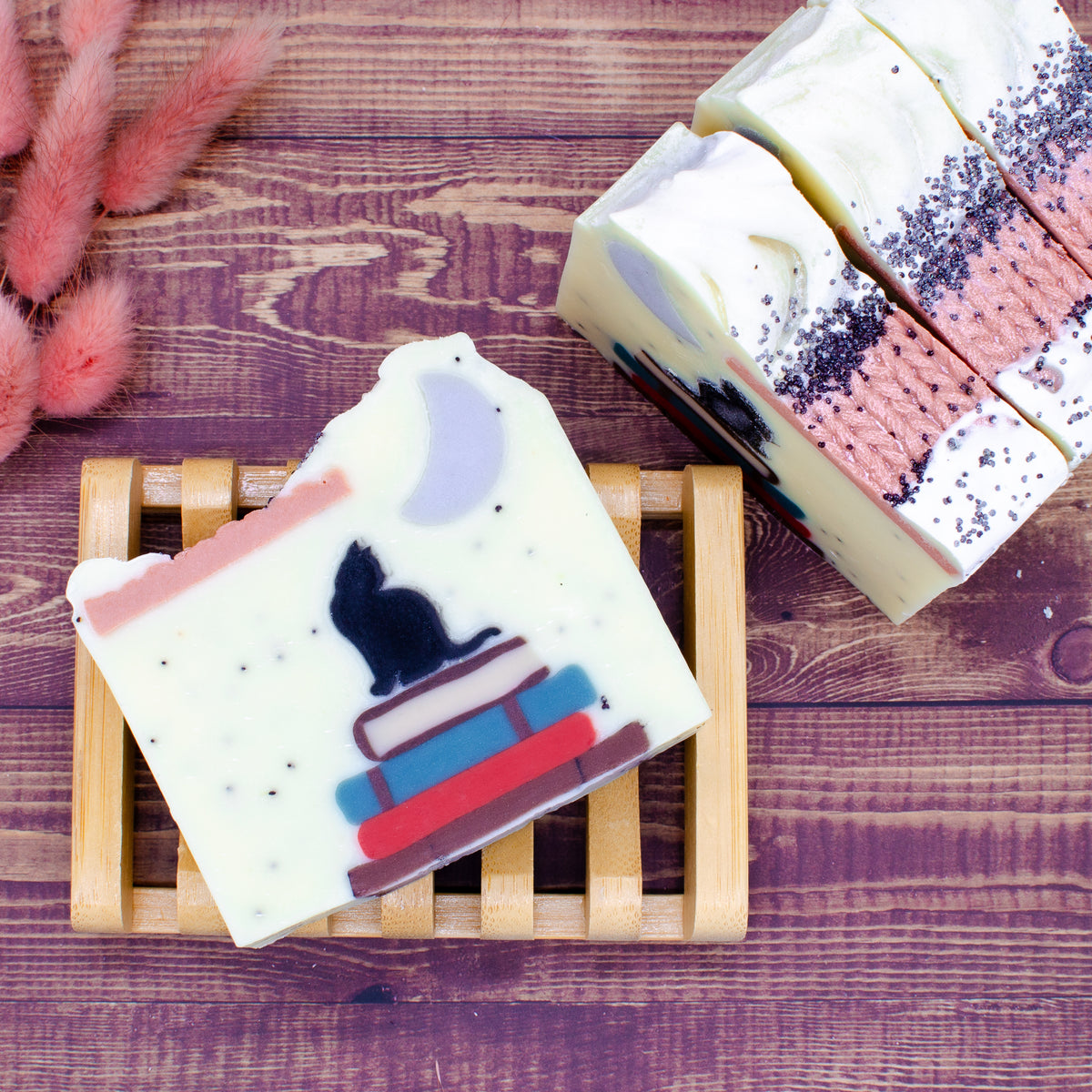 Cozy Witch Soap: handmade jojoba and avocado oil soap bar with a sandalwood and sweet tobacco scent