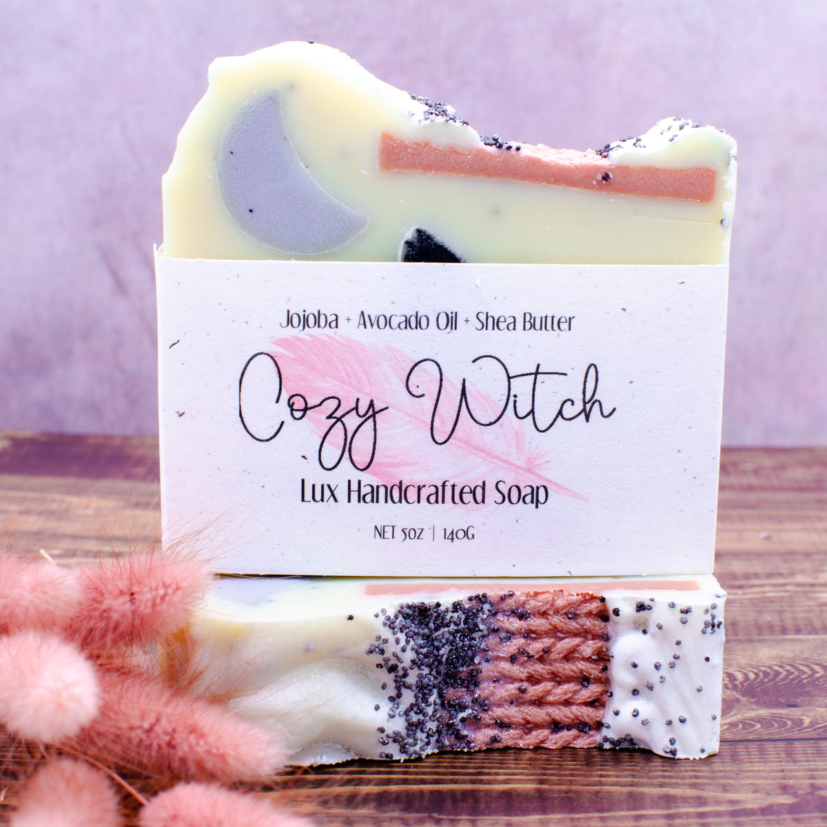 Cozy Witch Soap: handmade jojoba and avocado oil soap bar with a sandalwood and sweet tobacco scent (photo 3)
