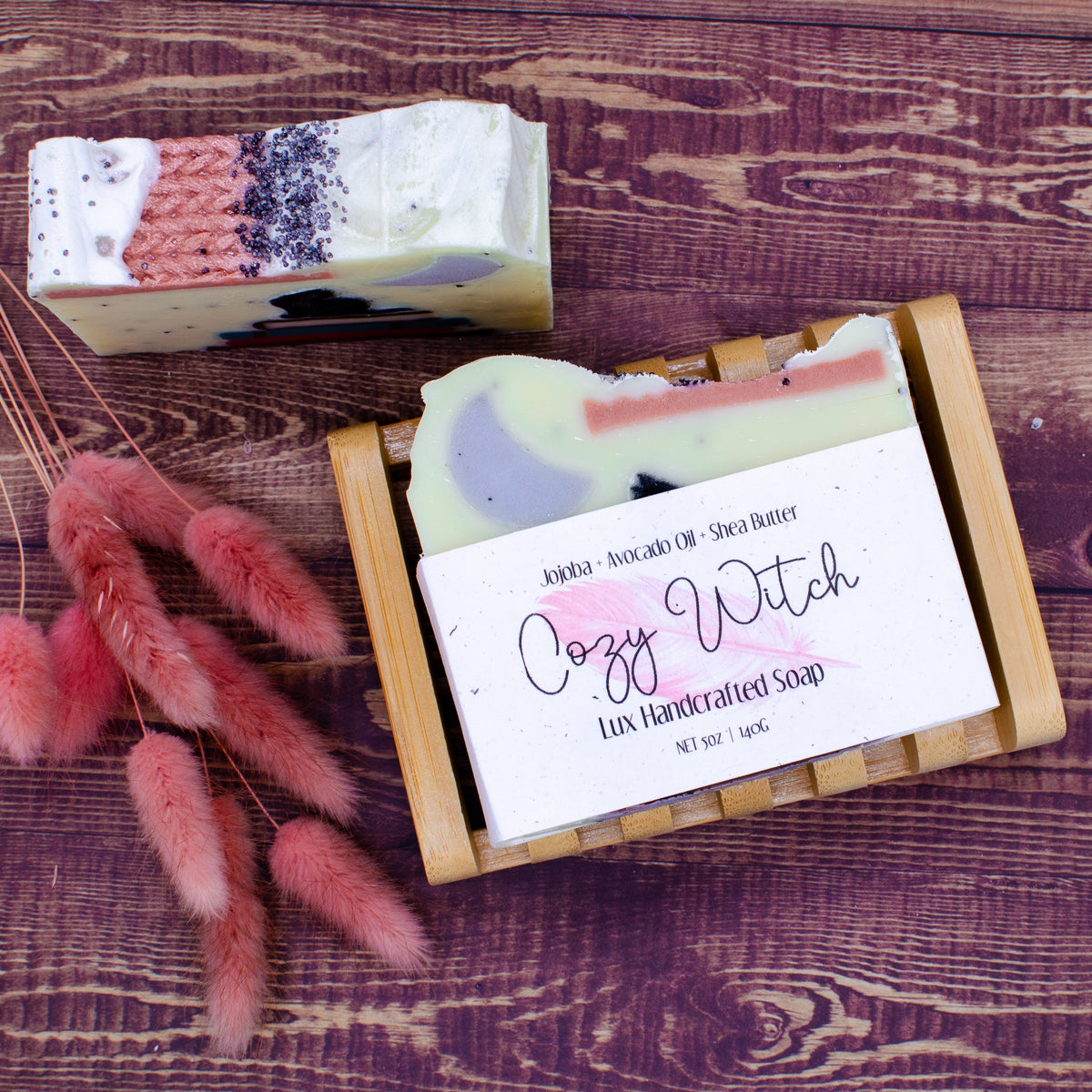 Cozy Witch Soap: handmade jojoba and avocado oil soap bar with a sandalwood and sweet tobacco scent (photo 4)