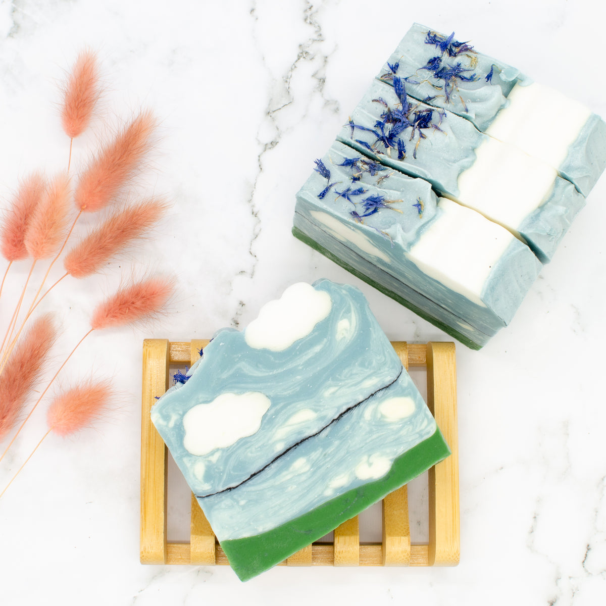 Grandma's Clothesline Soap: cotton-scented soap bar with an activated charcoal line