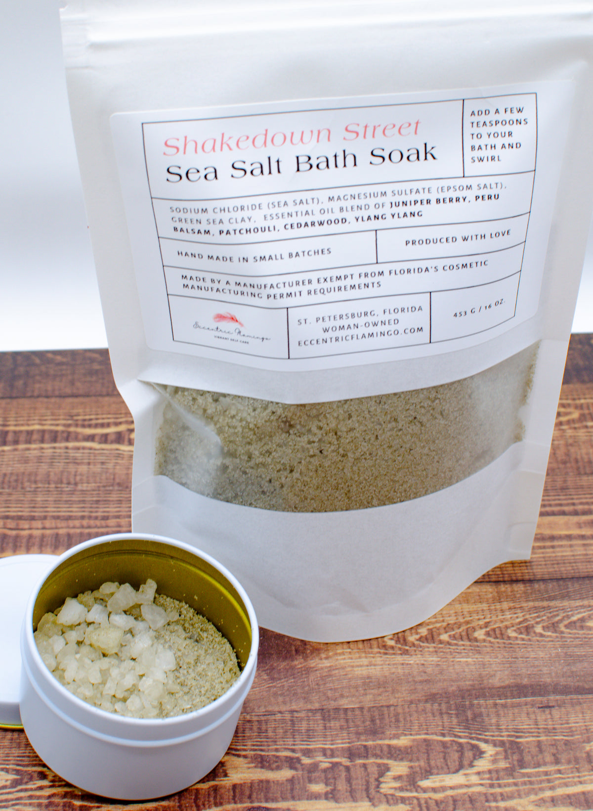 Shakedown Street Sea Salt Bath Soak: sea salt bath soak with green clay and peppermint (photo 2)