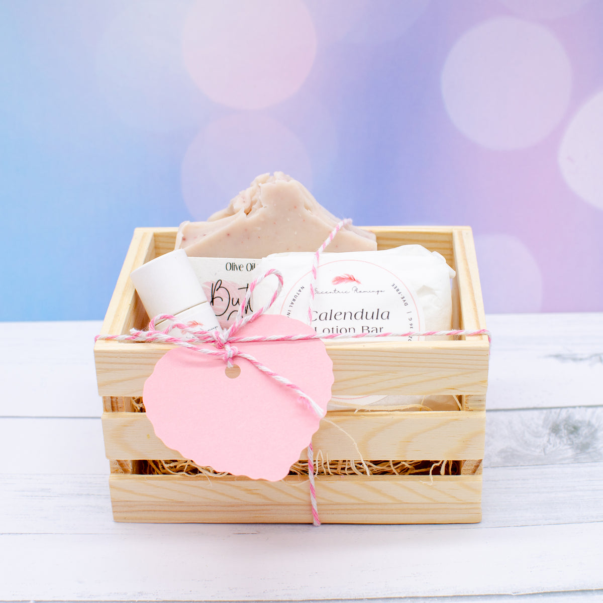 Buttermilk Castile Gift Set: buttermilk castile soap, pink lemonade lip balm, and calendula lotion bar (photo 2)