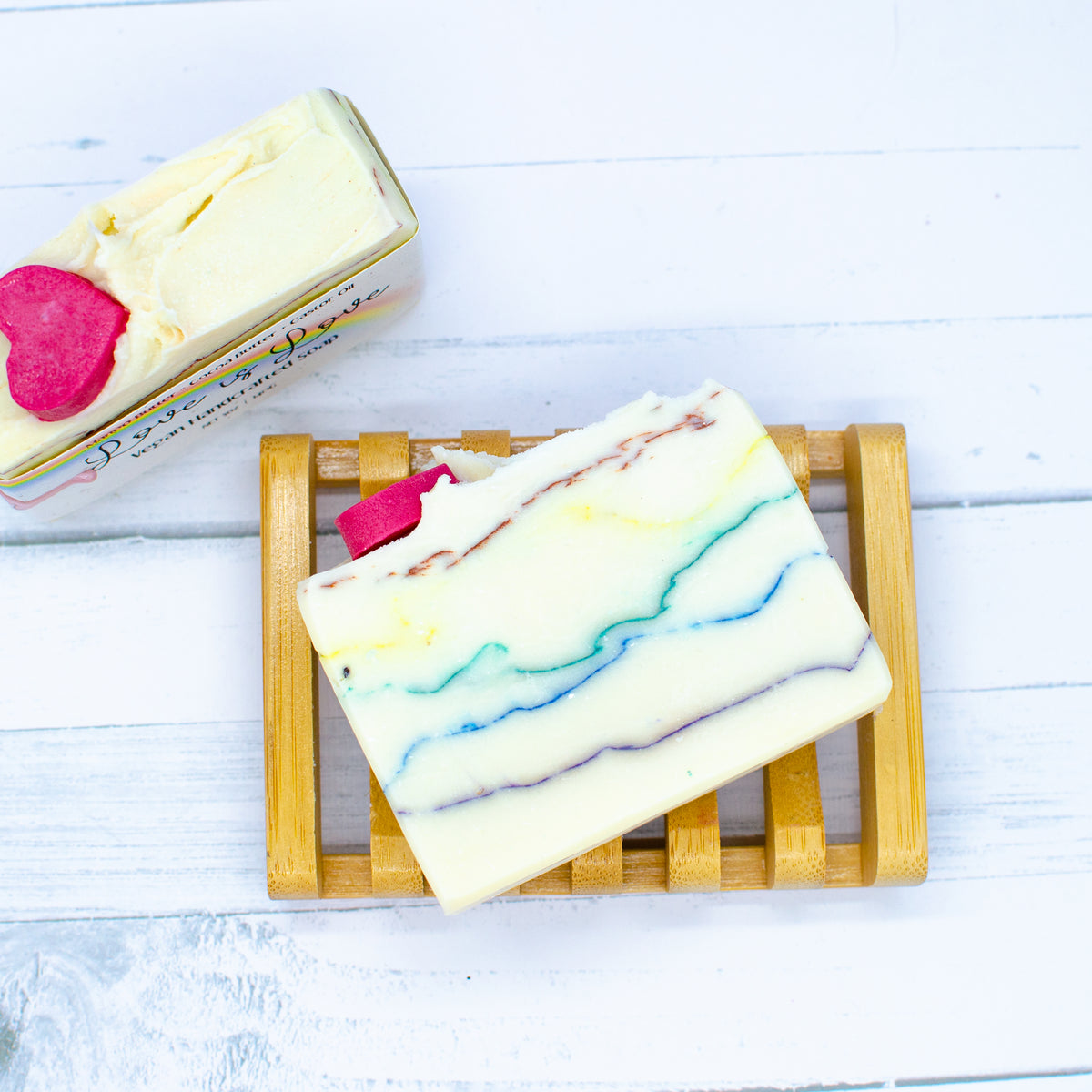 Love is Love Soap: colorful pride soap bar scented with pear and prosecco (photo 4)