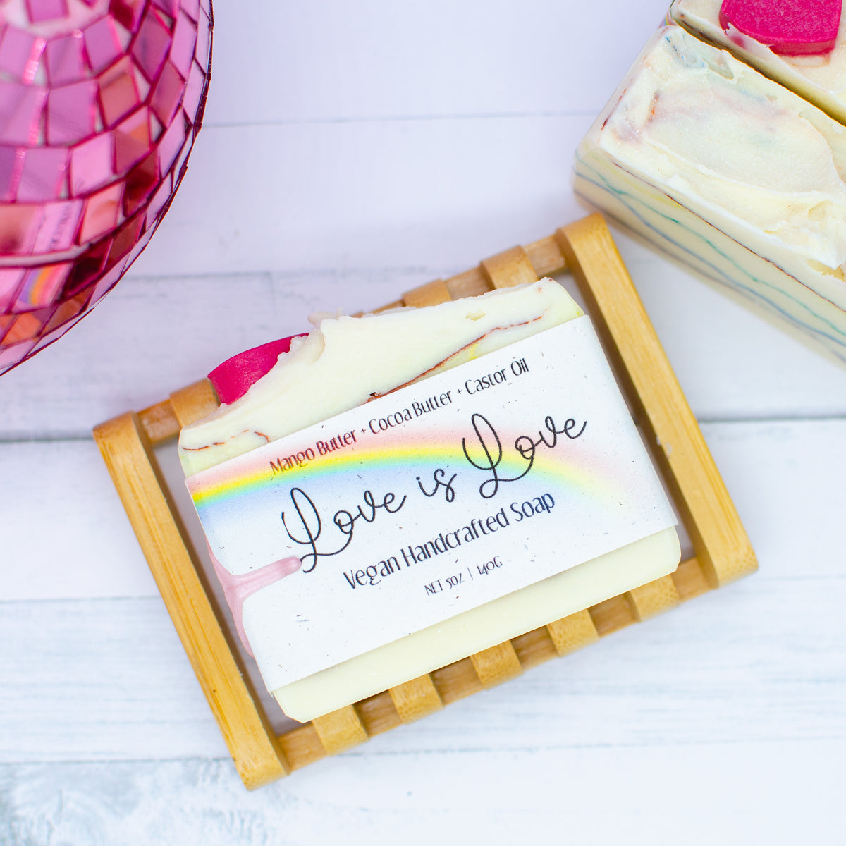 Love is Love Soap: colorful pride soap bar scented with pear and prosecco (photo 3)