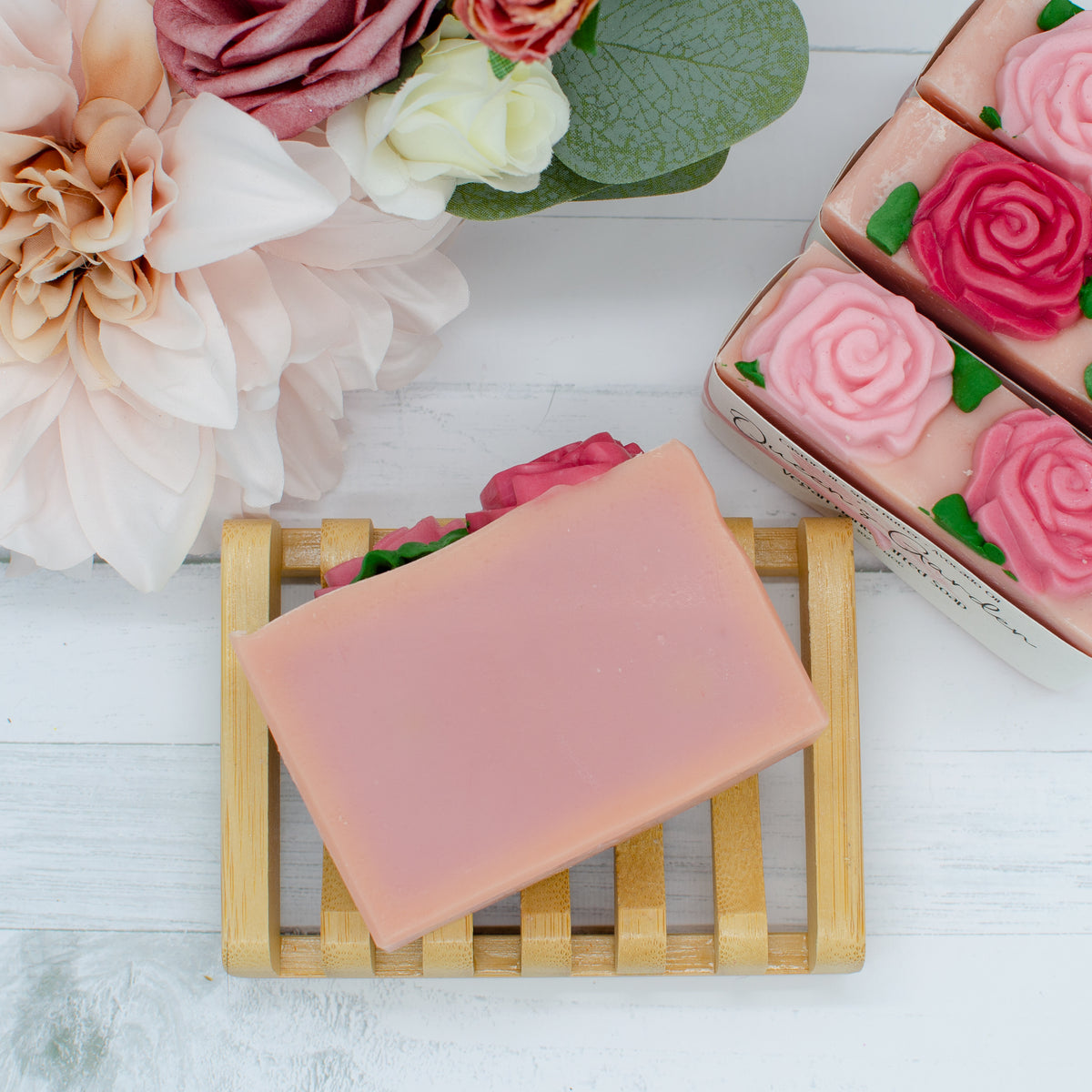 Queen's Garden Soap: rose, jasmine, and magnolia scented soap bar