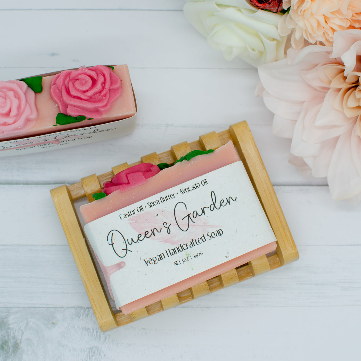 Queen's Garden Soap: rose, jasmine, and magnolia scented soap bar (photo 4)