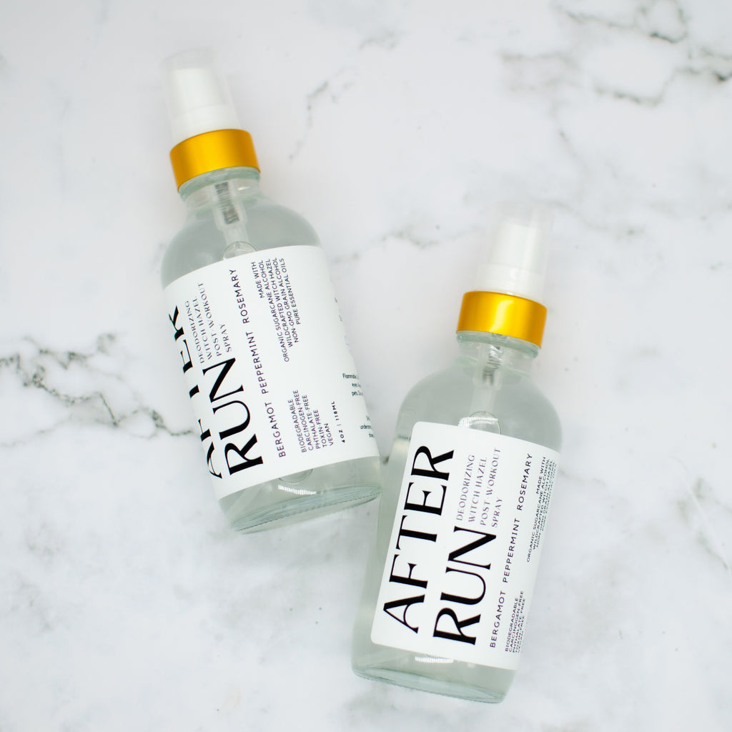 After Run Body and Gym Spray: deodorizing body and gym spray with peppermint and rosemary
