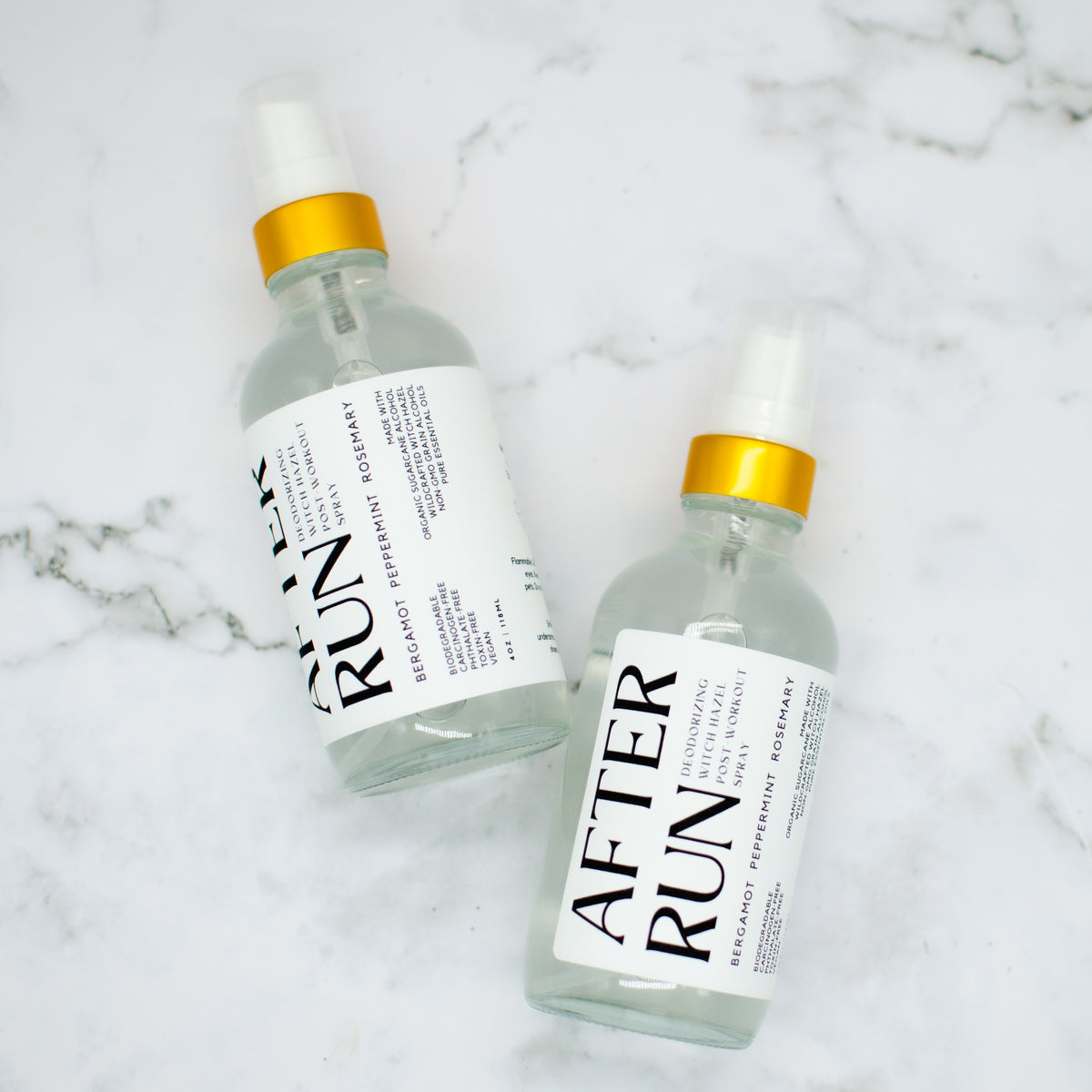 After Run Body and Gym Spray: deodorizing body and gym spray with peppermint and rosemary
