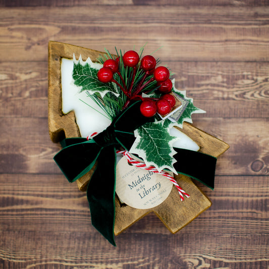 Christmas Dough Bowl Candle - Midnight in the Library