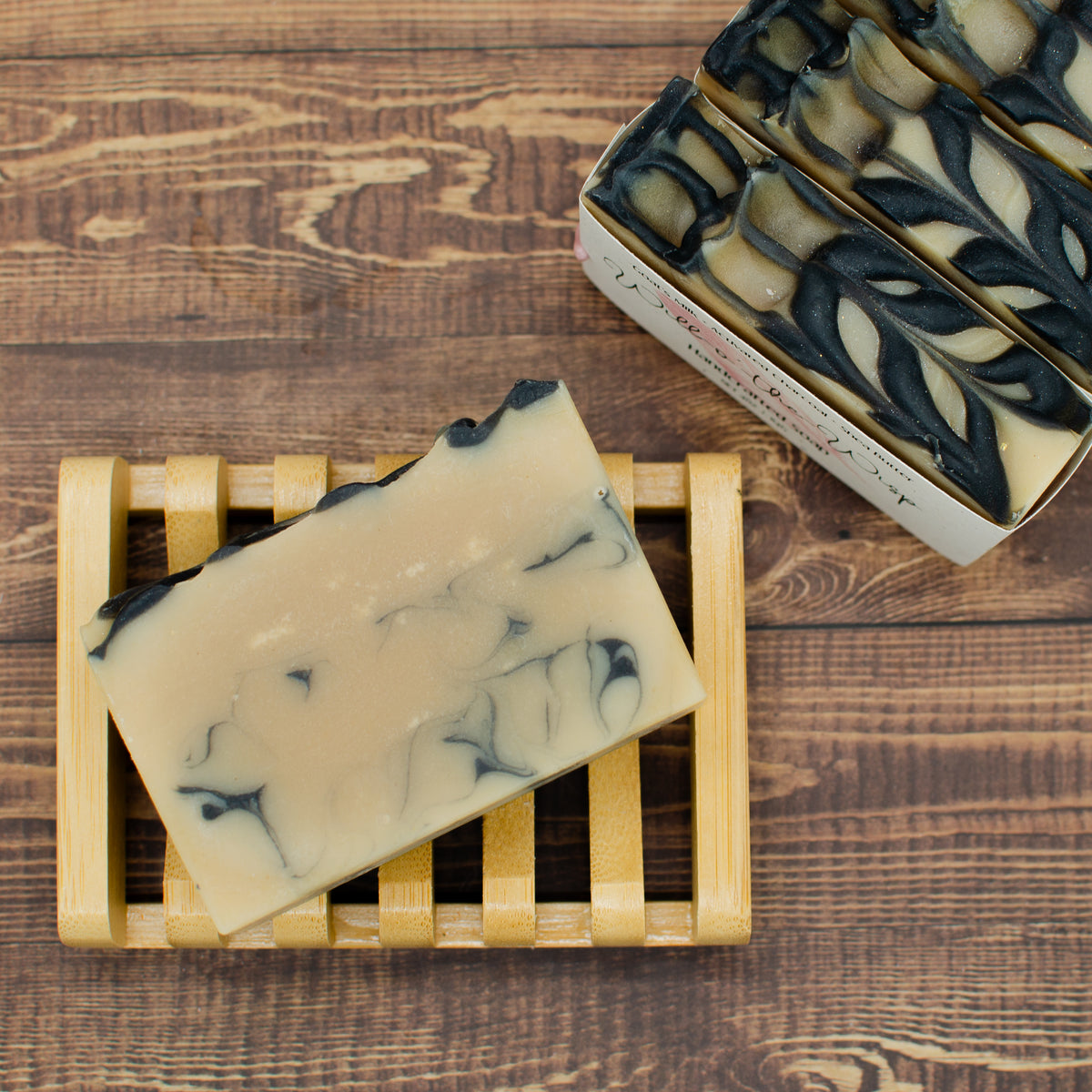 Will-o'-the-Wisp Goat's Milk Soap: goat's milk and activated charcoal soap bar (photo 2)