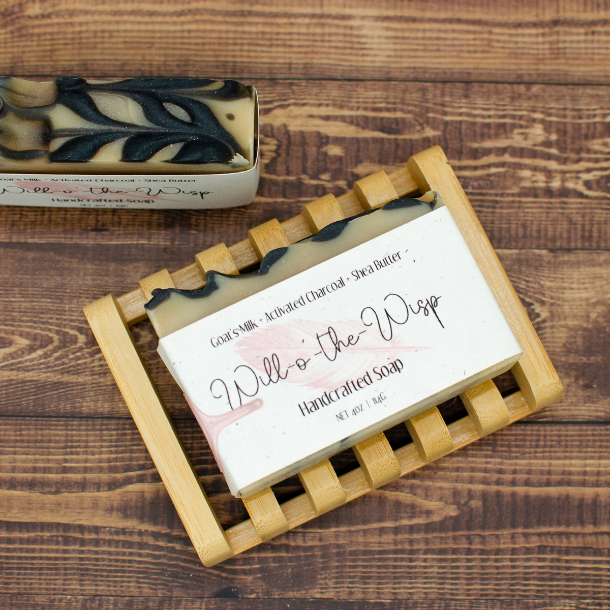 Will-o'-the-Wisp Goat's Milk Soap: goat's milk and activated charcoal soap bar (photo 4)