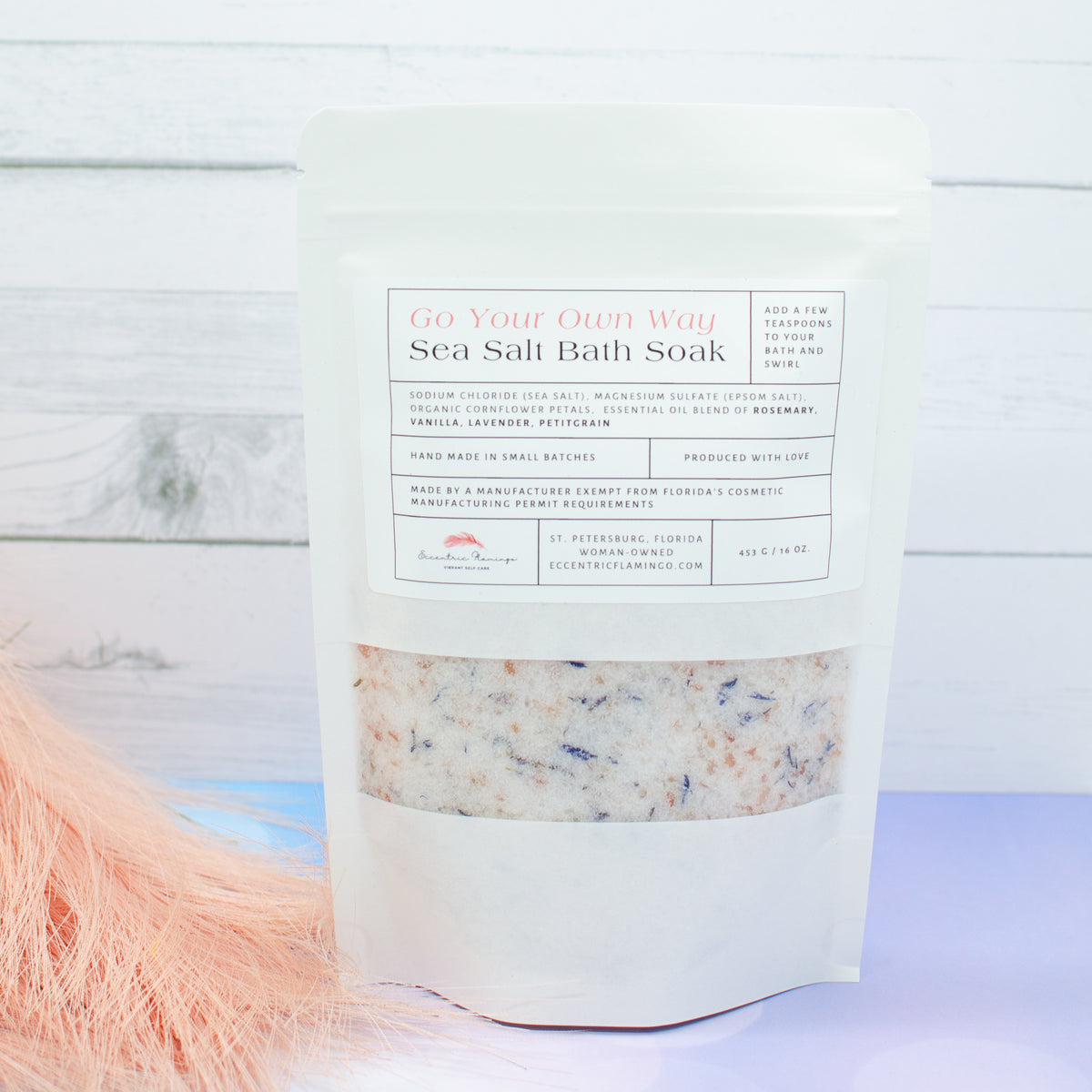 Go Your Own Way Sea Salt Bath Soak: rosemary and lavender sea salt bath soak