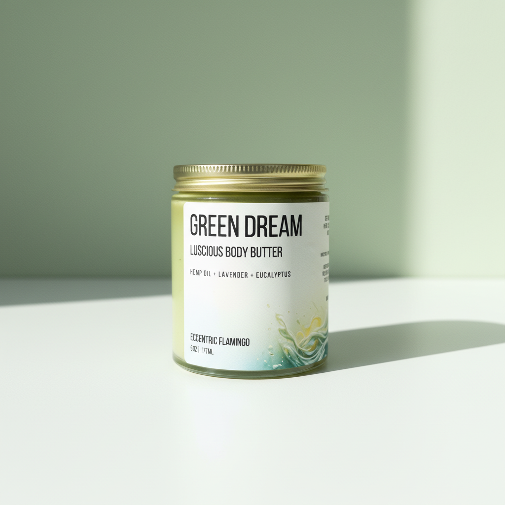 Green Dream Hemp Body Butter: lavender and eucalyptus hemp body butter