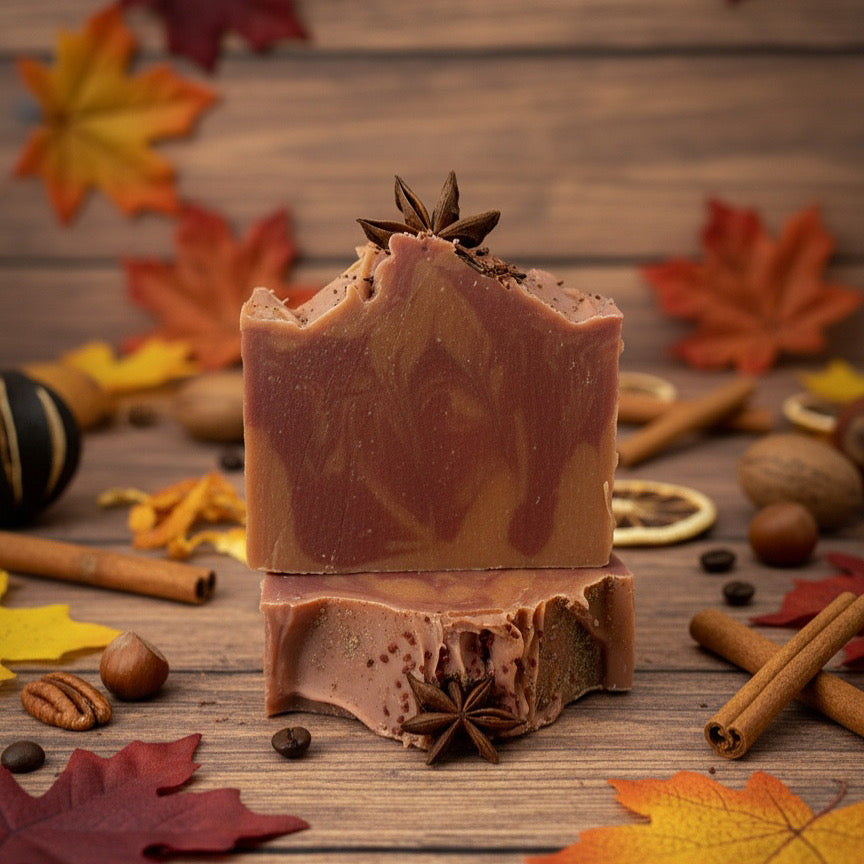 Autumn Harvest Soap: fall soap bar scented with apple, fig, and chai