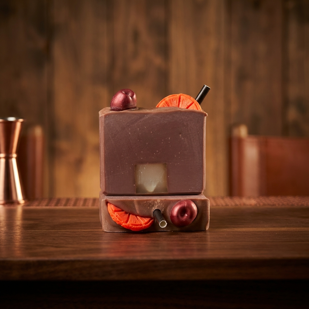 Old Fashioned Soap: whiskey, cherry, and orange scented soap bar (photo 2)