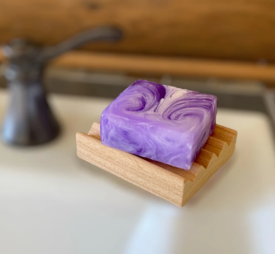 3-inch Alder Soap Dish set: set of two alder wood soap dishes