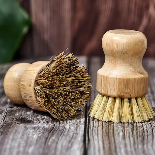 Bamboo Dish Scrubbing Brush: handle-free bamboo dish brush with natural bristles