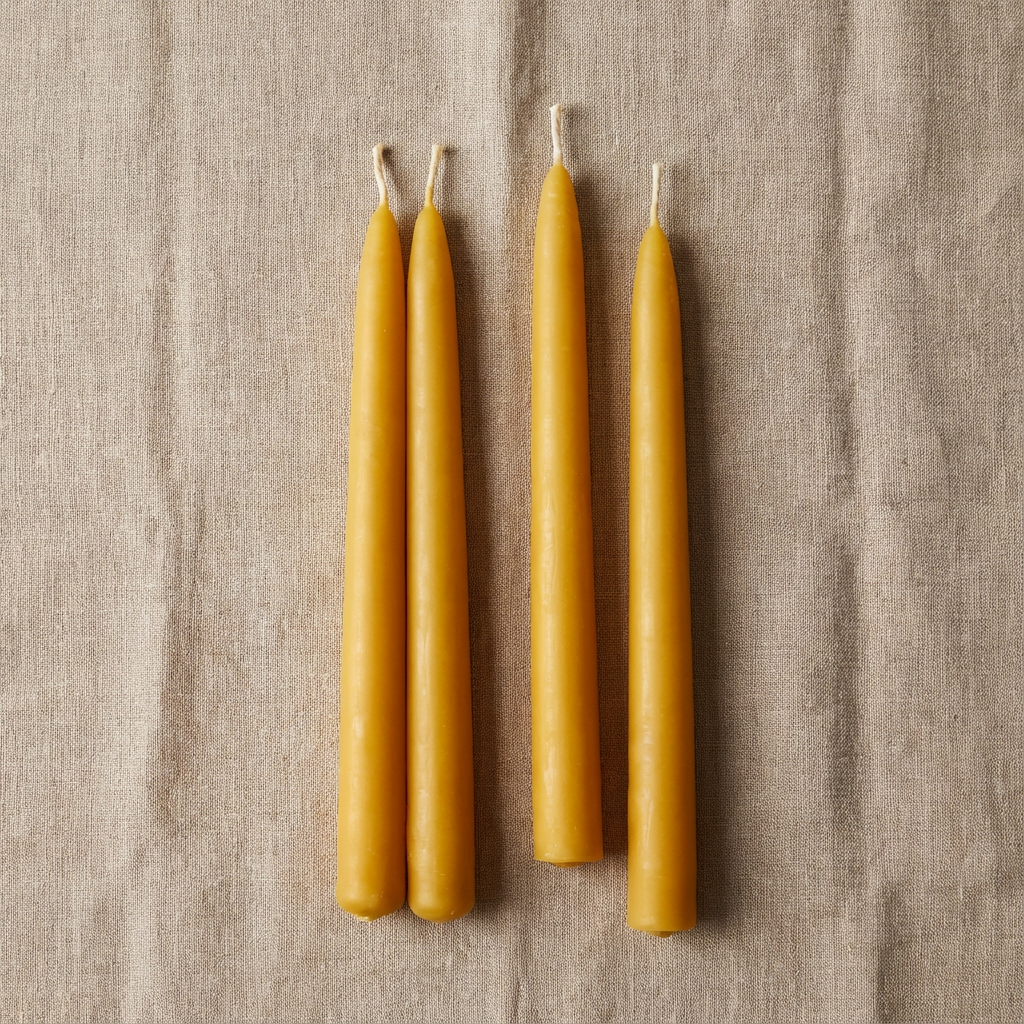 Hand-Dipped Beeswax Tapers