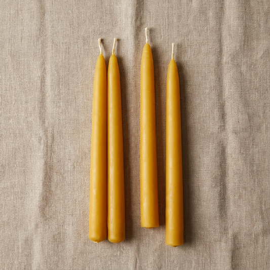 Hand-Dipped Beeswax Tapers