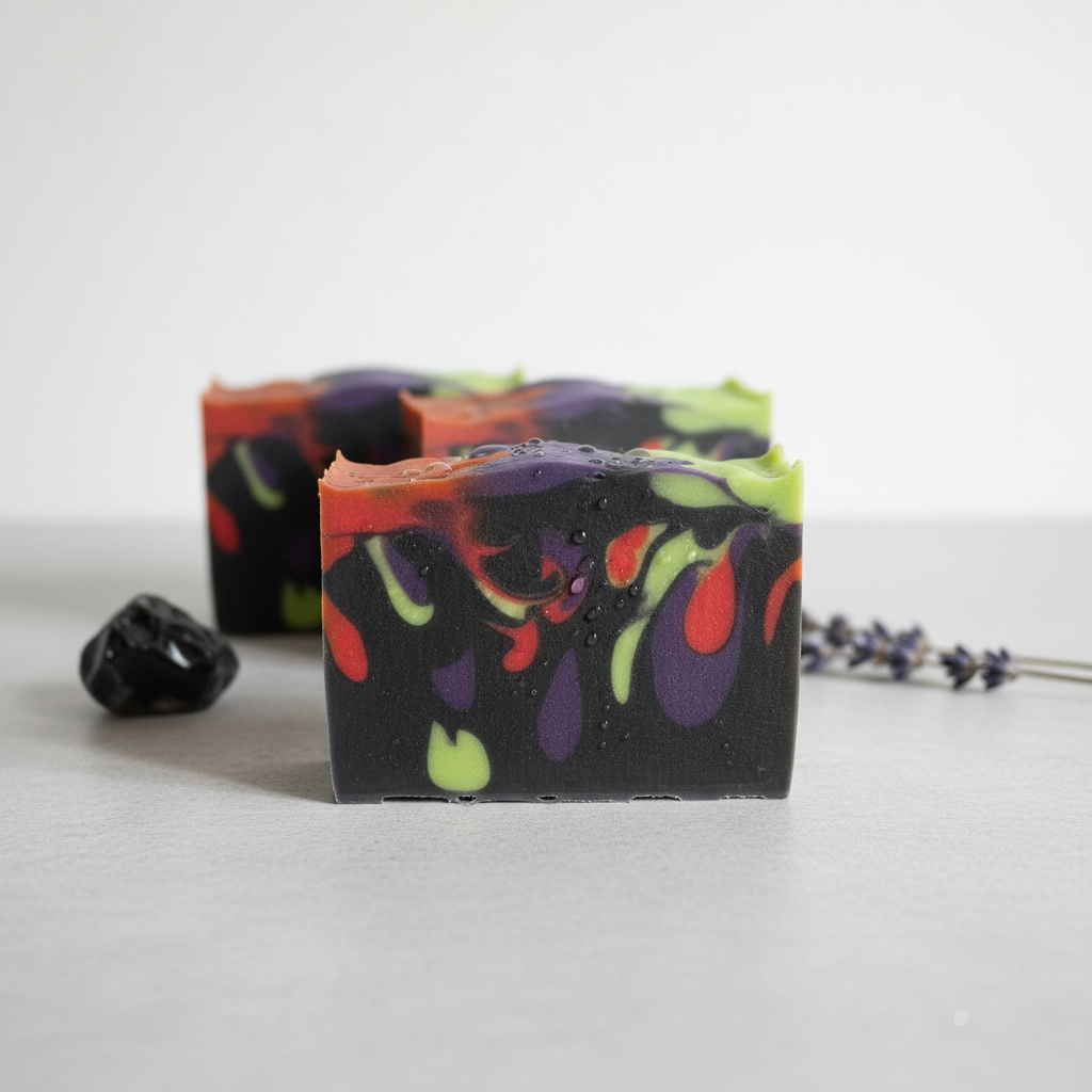 Goblin's Brew Soap: activated charcoal Halloween soap bar